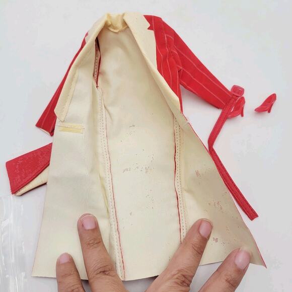 1984 Twice As Nice Fashion Red & White reversible Trench Coat Only #7951 - Picture 2 of 6